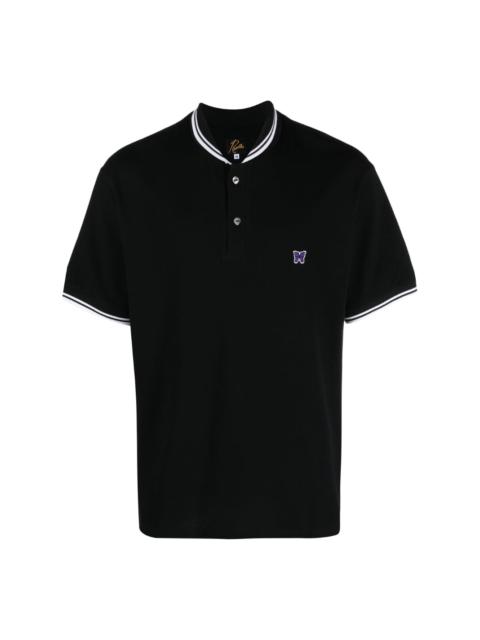 NEEDLES logo-patch cotton polo shirt