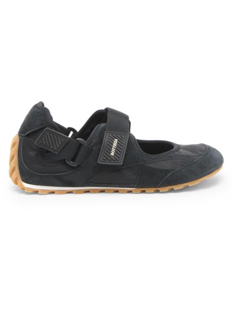 Bottega Veneta Women's Orbit Flash Suede Mary Jane Sneakers - Black