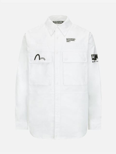 EVISU Multi Logo Print Cargo Shirt