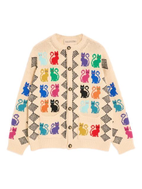 Valentino jacquard button cardigan
