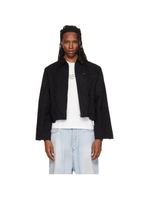 VETEMENTS Black Cut-Up Workwear Jacket