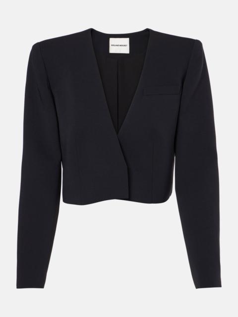 ROLAND MOURET Cropped silk and wool jacket