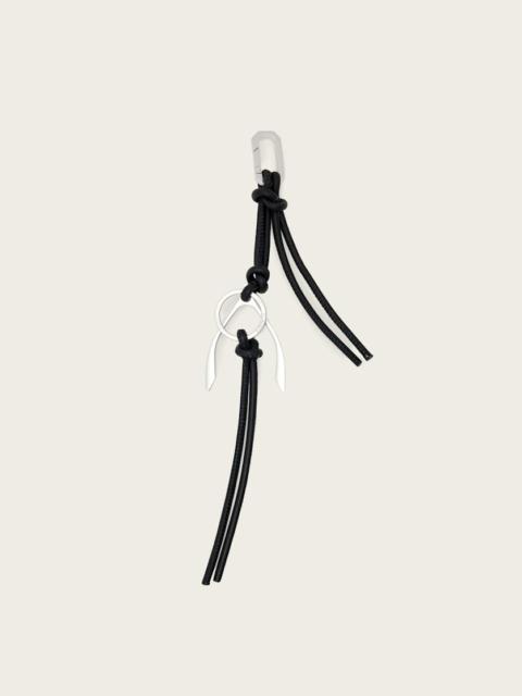 ALLSAINTS METAL WISHBONE BAG CHARM