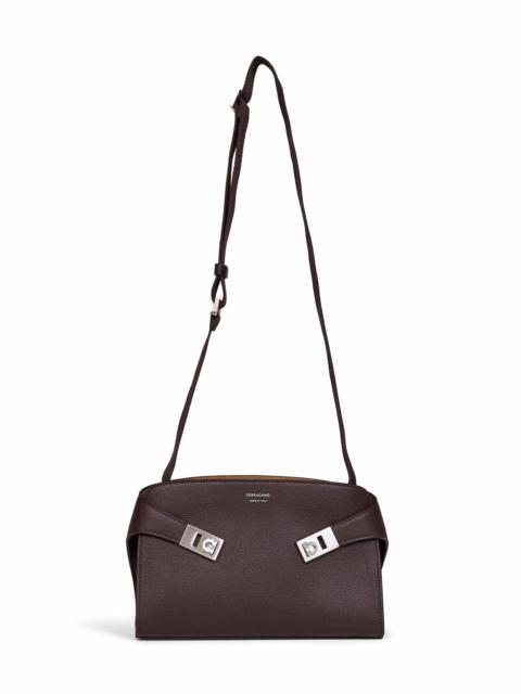 FERRAGAMO Dark brown Hug messenger bag