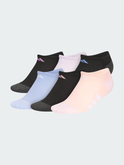adidas Athletic Cushioned 6-Pack No-Show Socks Kids