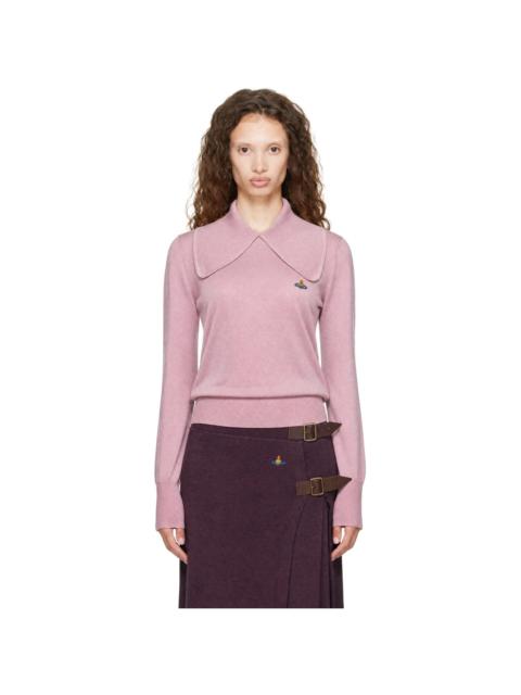 Vivienne Westwood Pink Tie Bea Long Sleeve Polo