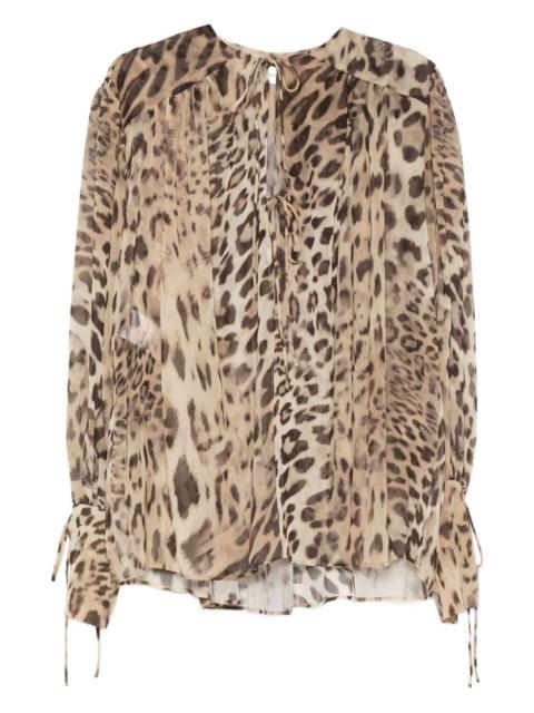 THE ANDAMANE leopard-print blouse