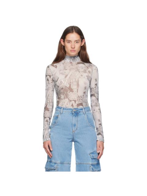 GCDS 인쇄된 bodysuit