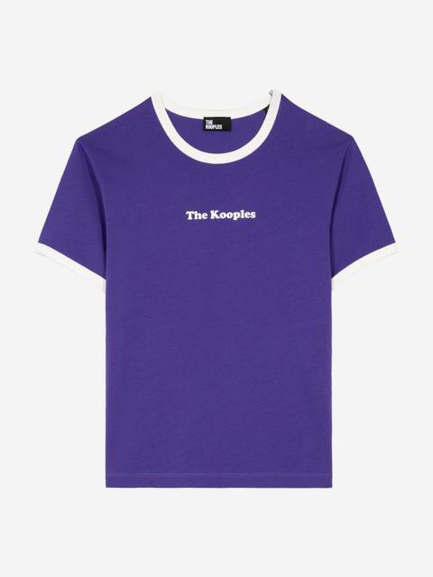 The Kooples T-SHIRT WITH PURPLE SCREEN PRINT