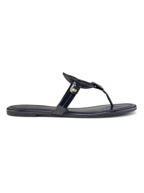 TORY BURCH Women's Miller Patent Leather Thong Sandals - Navy