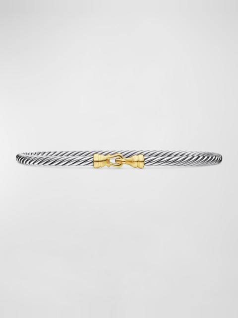DAVID YURMAN Cable Buckle Bracelet in Silver with 18K Gold, 3mm