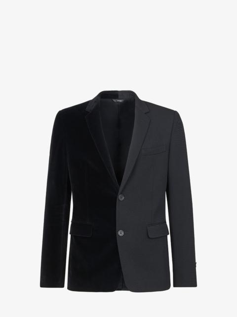 FENDI Black velvet and wool blazer