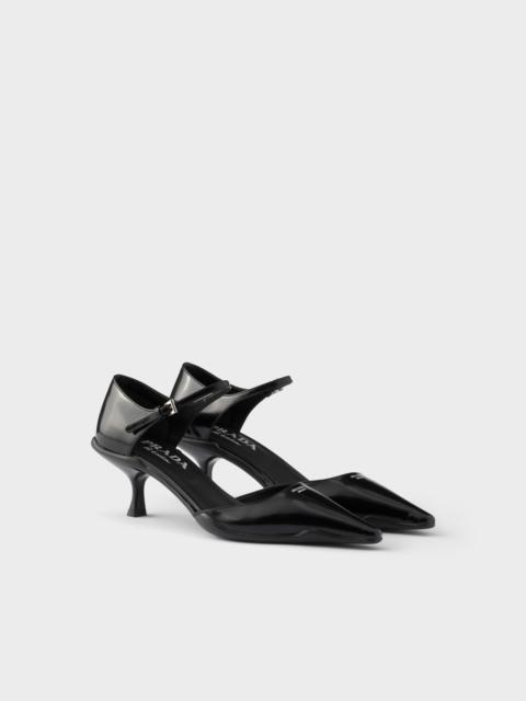 Prada Brushed leather D'Orsay pumps