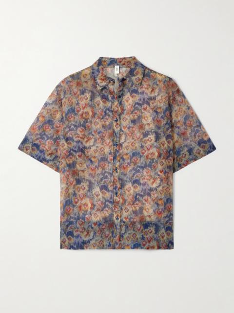 SIR. Fiore Floral-print Silk-organza Shirt