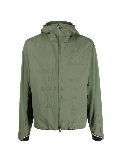 embossed-lettering lightweight jacket