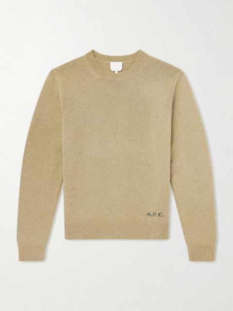 A.P.C. Edmond Logo-Intarsia Wool Sweater