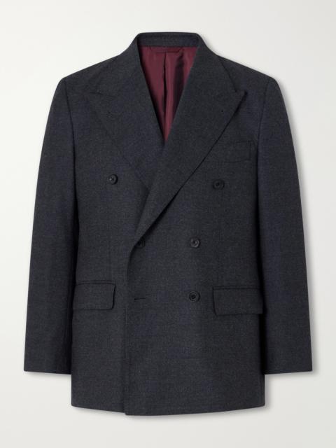 RUBINACCI Double-Breasted Virgin Wool-Twill Blazer