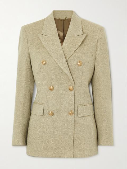 Golden Goose Journey Double-breasted Wool-jacquard Blazer