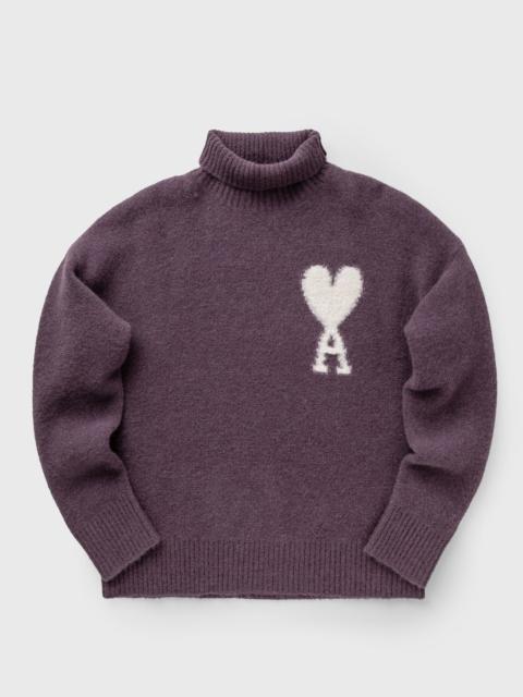 AMI Paris OFF-WHITE AMI DE COEUR FUNNEL NECK SWEATER