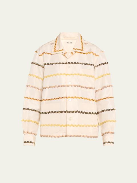 Ric Rac Stripe Button Down Shirt