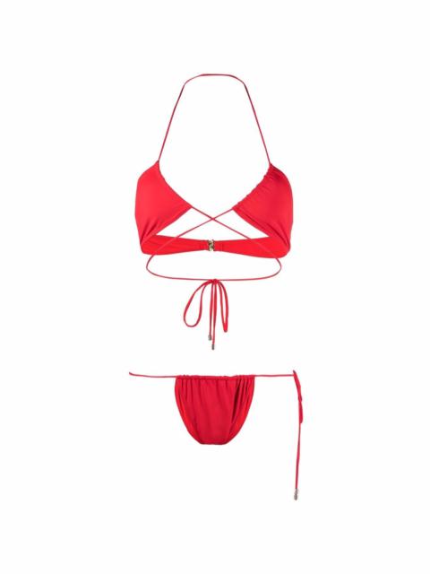 MANOKHI wrap-around halterneck bikini