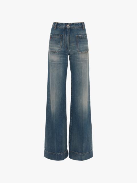 Victoria Beckham Alina Jean In Indigrey Wash