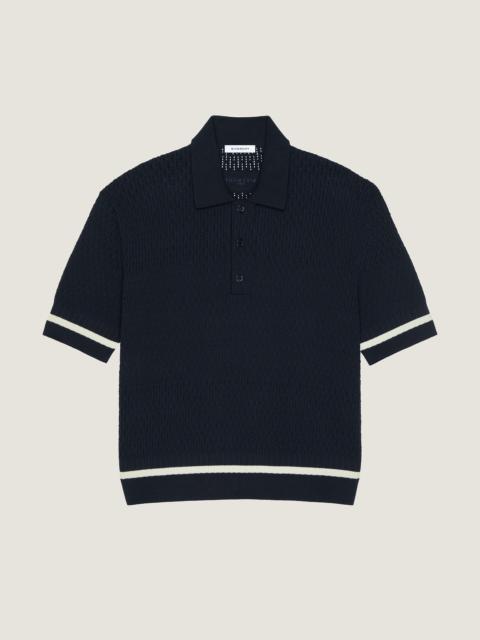 Givenchy POLO IN KNIT WITH GIVENCHY PARIS EMBROIDERY