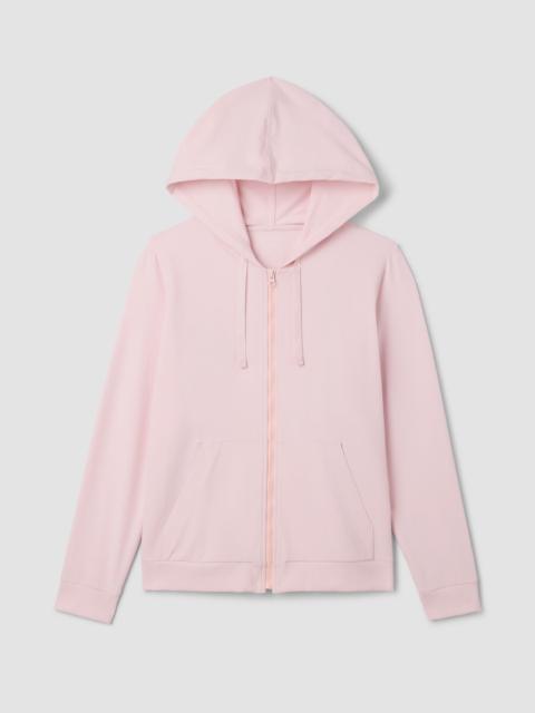 EILEEN FISHER Pima Cotton Stretch Jersey Hooded Jacket