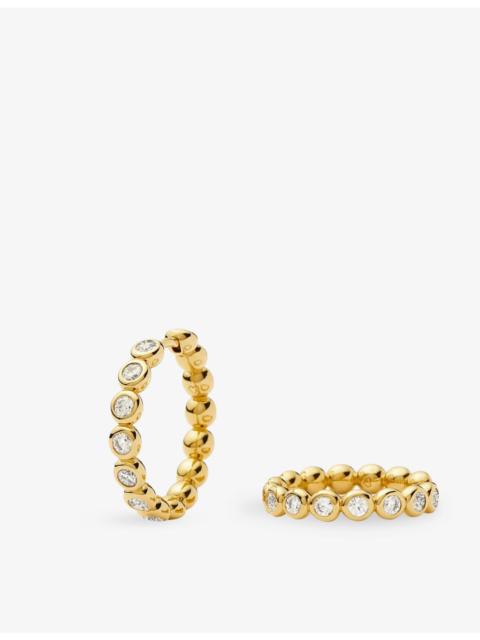 MISSOMA Tennis Medium 18ct Yellow Gold Plated Brass And Cubic Zirconia Hoop Earrings