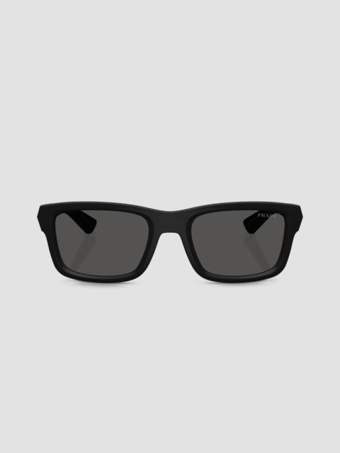 Prada Men's Linea Rossa 54MM Geometric Sunglasses - Matte Black