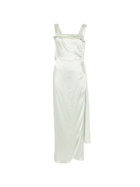Maison Margiela satin draped maxi dress