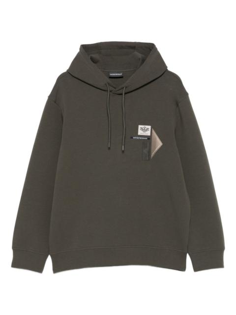 EMPORIO ARMANI logo-appliqué hoodie