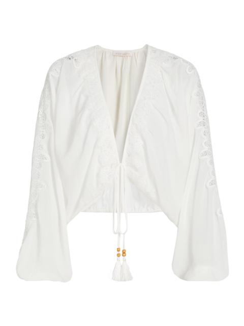 RAMY BROOK Women's Angie V-Neck Blouse - White