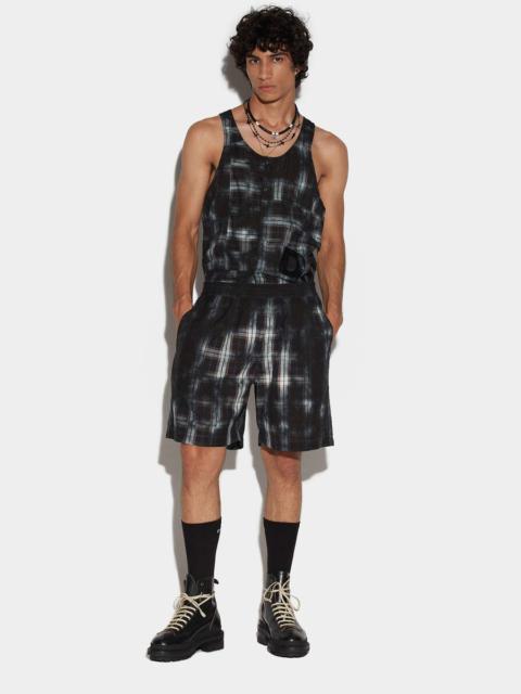 DSQUARED2 DIRTY CHECK ELASTIC BOXER SHORTS