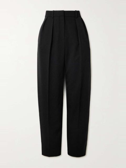 Corby pleated wool-twill pants