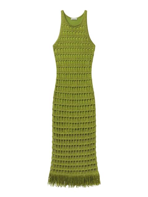 A.L.C. Leilani Crochet Fringe Midi Dress