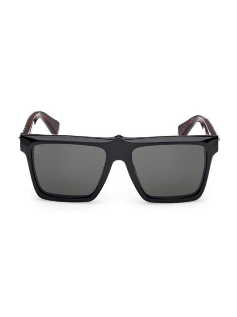 Christian Louboutin Men's 56MM Square Sunglasses - Black