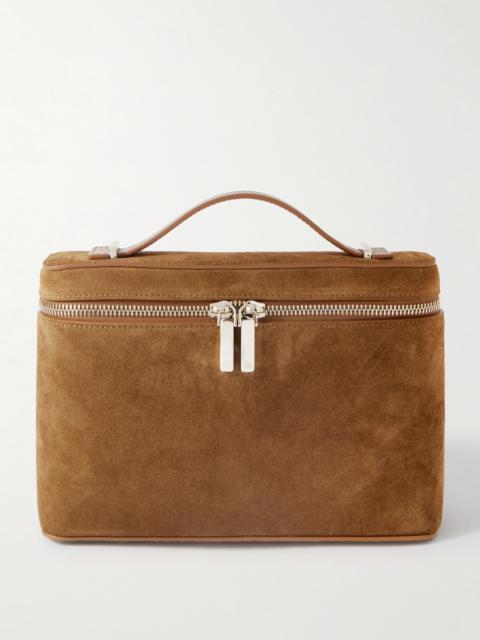 Christian Louboutin Djanis Leather and Rubber-Trimmed Suede Messenger Bag