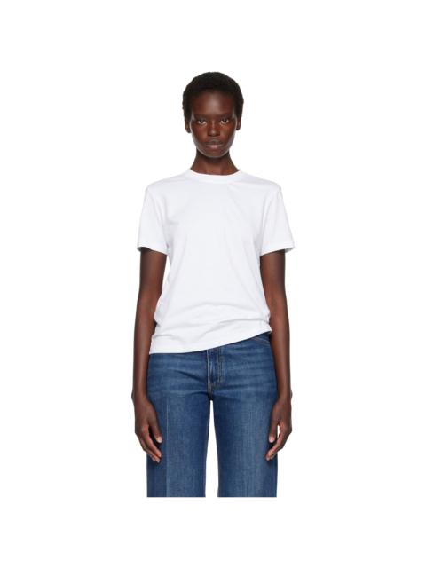Lanvin White Cotton Ribbon Detail T-shirt
