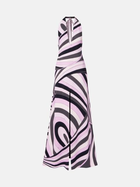 PUCCI Iride halterneck satin gown