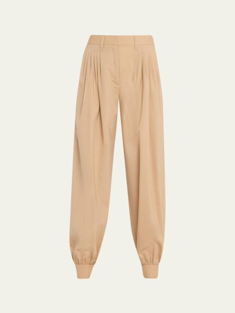 ULLA JOHNSON Luella Pleated Wool-Blend Pants