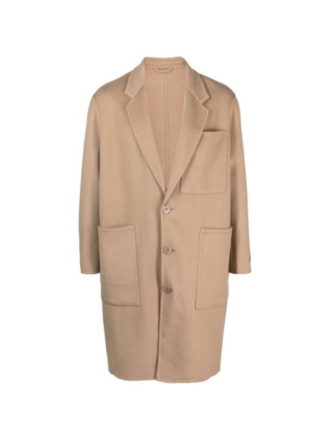 Archeology single-breasted wool coat