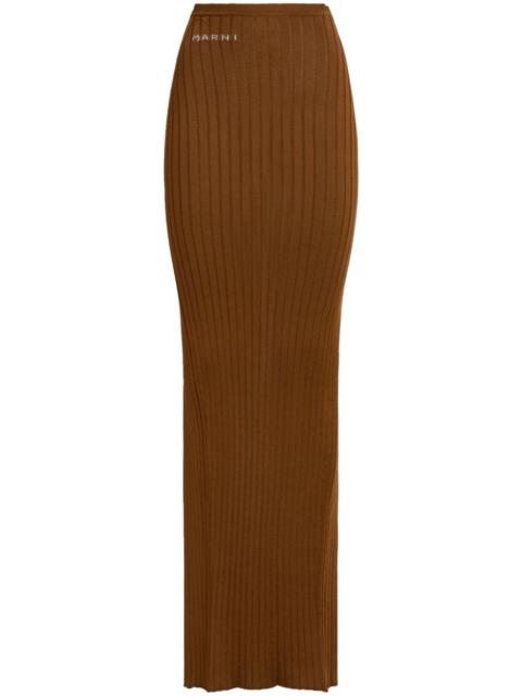 Marni ribbed-knit maxi skirt