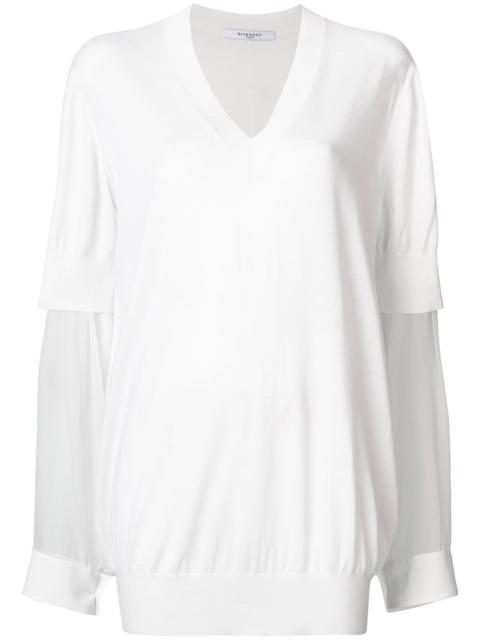 Givenchy sheer sleeve sweater