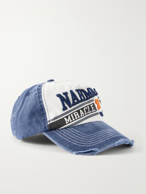 NAHMIAS Coastal Sport Distressed Printed Logo-Embroidered Cotton-Canvas Cap
