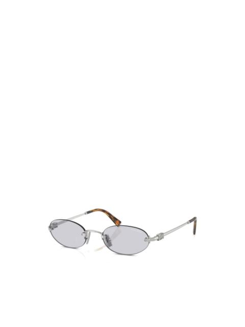 Miu Miu rimless oval-frame sunglasses