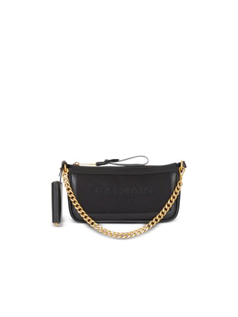 Balmain B-Army Pouch canvas and leather bag