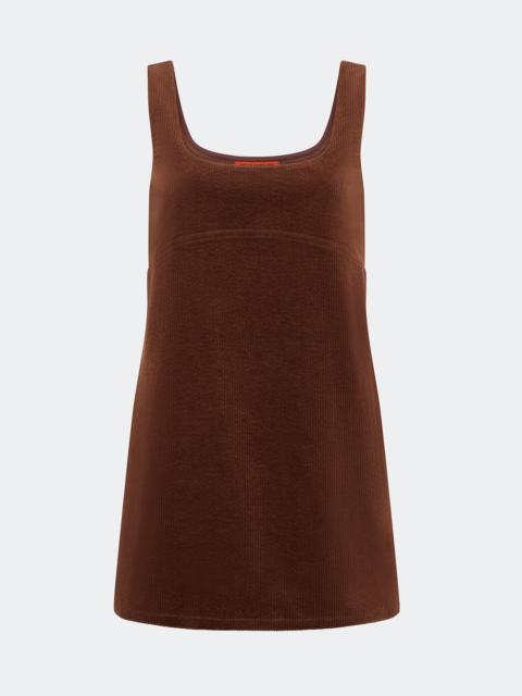 SIMONMILLER Sahara Corduroy Mini Dress In Choco Brown