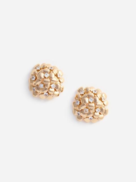 self-portrait Gold Flower Cluster Earrings