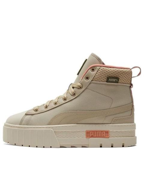 PUMA (WMNS) PUMA Mayze Mid Safari High-Top Sneakers Ivory 383688-01
